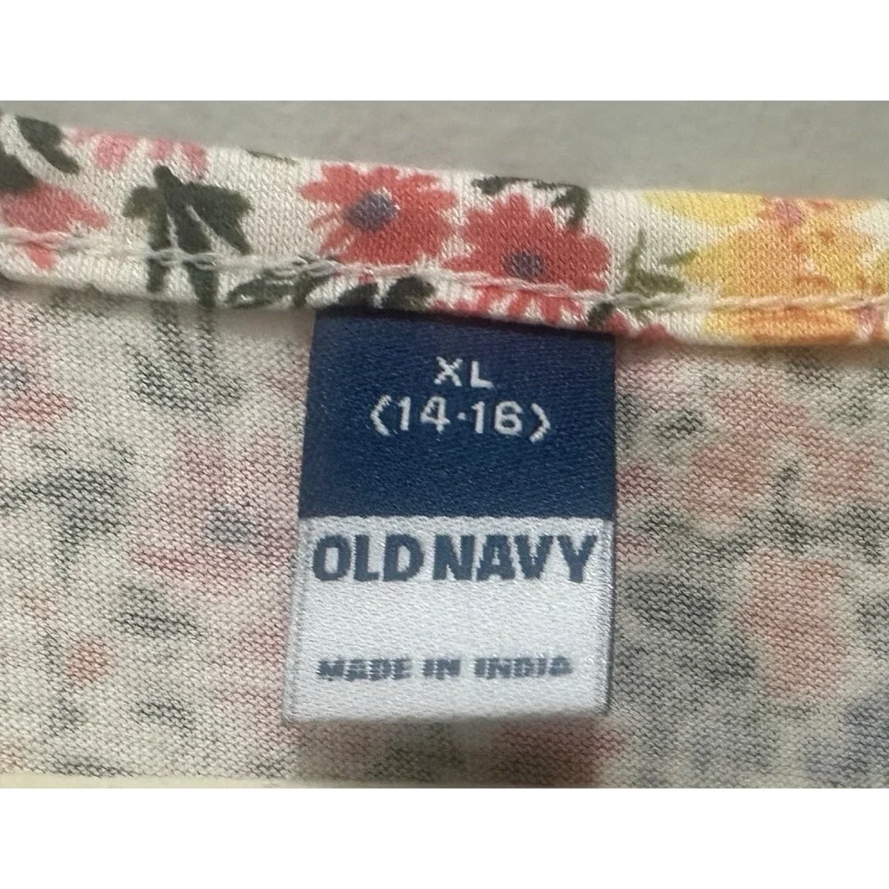 Old Navy Wildflower Floral Flutter Sleeve Midi Sundress‎ Girls XL Colorful NWT